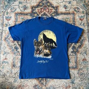 Vintage Wolves Animal T-shirt Medium